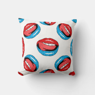 Cartoon Patch Badges: Retro Pop Kussen