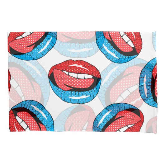 Cartoon Patch Badges: Retro Pop Kussensloop (Voorkant)