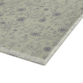 Cartoon patroon met grappige katten snijplank (Hoek)