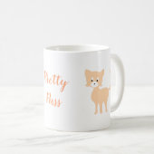 Cartoon peach cat Pretty Pusee Mug (Devant droit)