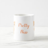 Cartoon peach cat Pretty Pusee Mug (Centre)