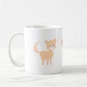 Cartoon peach cat Pretty Pusee Mug (Gauche)