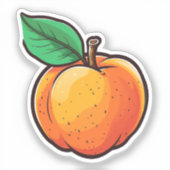 Cartoon peach sticker (Voorkant)