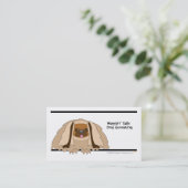 Cartoon Pekingese Dog Business Card Template Visitekaartje (Staand voorkant)