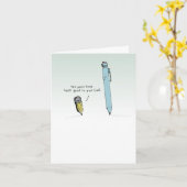 Cartoon Pencils Kaart (Gele Bloem)