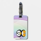 Cartoon Penguin Bagagelabel (Achterkant verticaal)