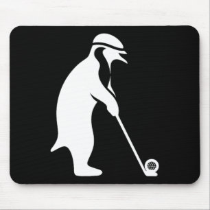 Cartoon Penguin Spelen Golf Sport Golfer Muismat