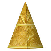 cartoon personage aardappel met grote ogen 2 feesthoedjes (Achterkant)