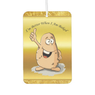 cartoon personage aardappel met grote ogen 2 luchtverfrisser