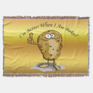 cartoon personage aardappel met grote ogen 3 deken