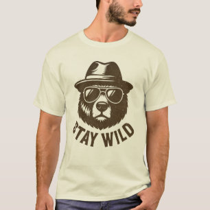 Cartoon personage in  Grunge stijl T-shirt