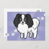 Cartoon Phalene / Japanse kin Briefkaart (Voorkant / Achterkant)