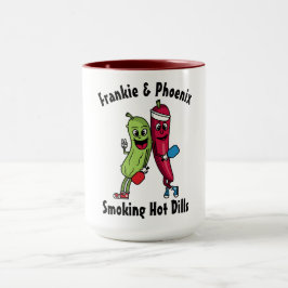 Cartoon Pickle en Pepper Pickleball Team Hot Dill Mok