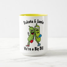 Cartoon Pickleball Team Big Dill Mug