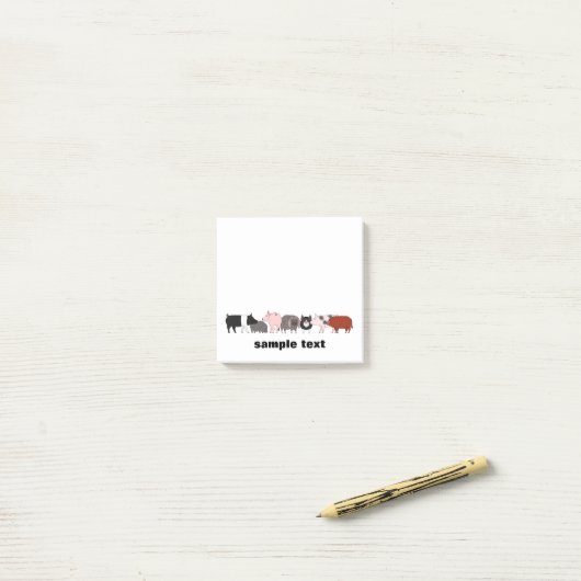 cartoon pig group post it post-it® notes (Op bureau)