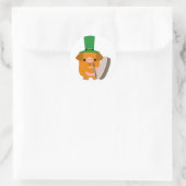 Cartoon Pig jouant Bodhran :) sticker St Patty (Sac)