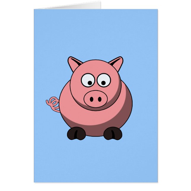 Cartoon Pig Kaart (Voorkant)