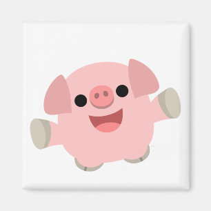 Cartoon Pig magnet Magneet
