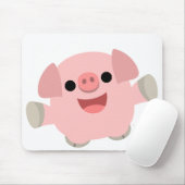 Cartoon Pig mousepad Muismat (Met muis)