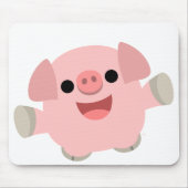 Cartoon Pig mousepad Muismat (Voorkant)