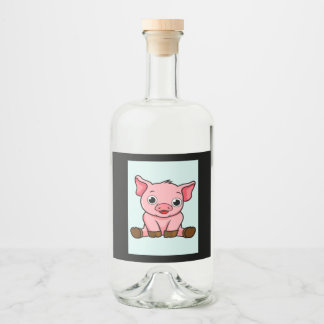 Cartoon Pig_Pig Lover Likeurfles Etiket