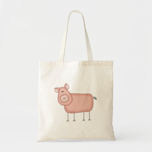 Cartoon Pig Tote Bag (Voorkant)