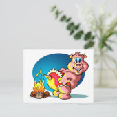 Cartoon Piglet Briefkaart (Staand voorkant)