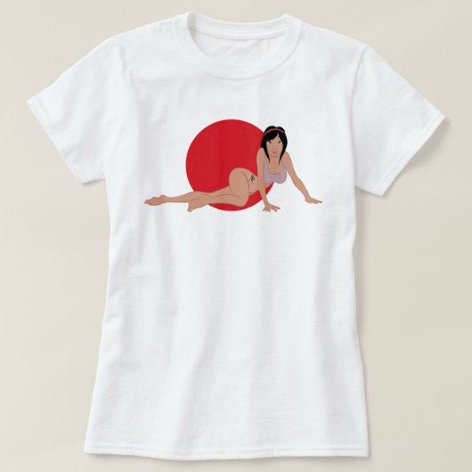 Cartoon Pin-Up T-Shrit T-shirt (Design voorkant)
