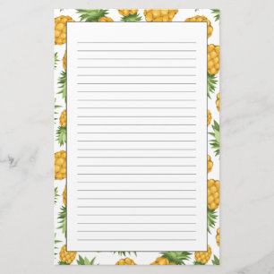 Cartoon Pineappelpatroon Briefpapier