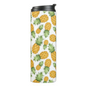 Cartoon Pineappelpatroon Thermosbeker (Gedraaid links)