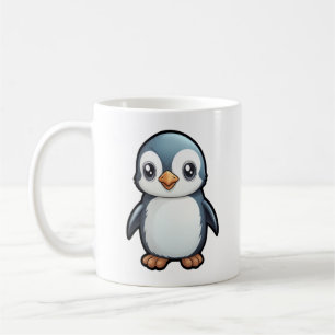 Cartoon pinguïn illustratie koffiemok