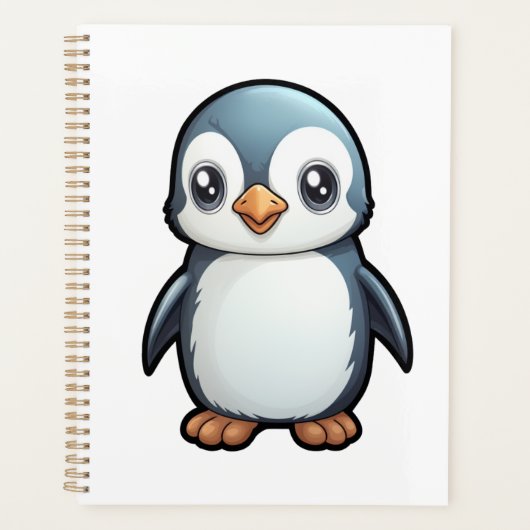 Cartoon pinguïn illustratie planner (Voorkant)