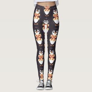 Cartoon Pinguïn met Nummer 99 Leggings