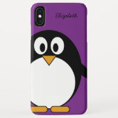 cartoon pinguïn paars Case-Mate iPhone case (Achterkant)