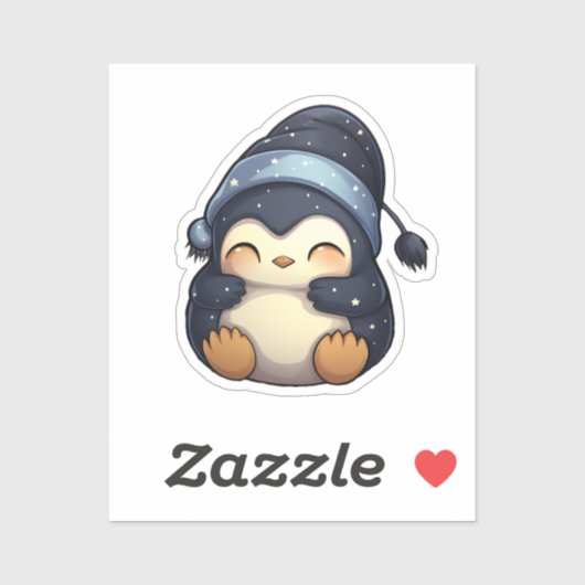 Cartoon pinguïn sticker (Vel)