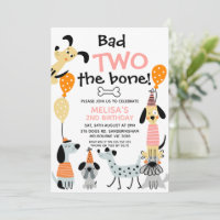 Cartoon Pink Bad Two The Bone Dogs 2e verjaardag