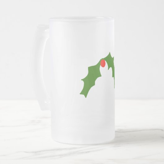 CARTOON PINK GENOME FROSTED GLASS BEER MOK (Voorkant links)