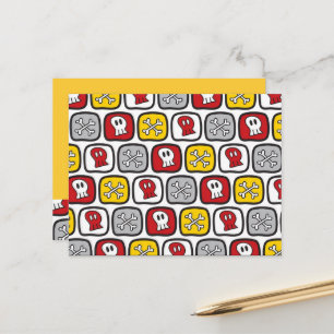 Cartoon Piraat / Skelet Schedels & Botten Leuk voo Briefkaart