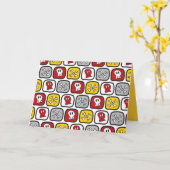 Cartoon Pirate / Skeletspieren en Botten Vun Kind Kaart (Gele Bloem)