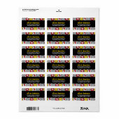 Cartoon Pirate Skulls & Botten Halloween Adres Etiket (Full Sheet)