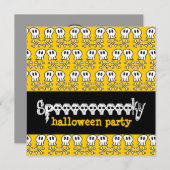 Cartoon Pirate Skulls & Botten Kind Halloween Part Kaart (Voorkant / Achterkant)