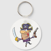 Cartoon Pirate Sleutelhanger (Voorkant)