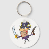 Cartoon Pirate Sleutelhanger (Achterkant)