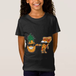 cartoon pizza en ananas t-shirt