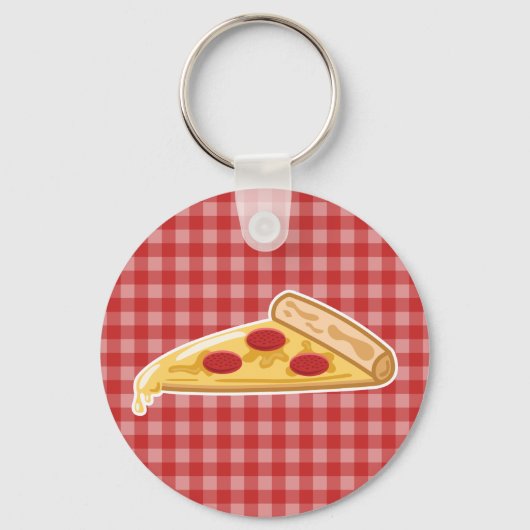 Cartoon Pizza Slice Sleutelhanger (Voorkant)