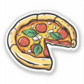 Cartoon pizza sticker (Voorkant)