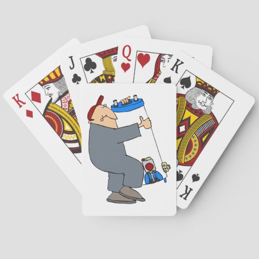 Cartoon Plumber Pokerkaarten (Achterkant)