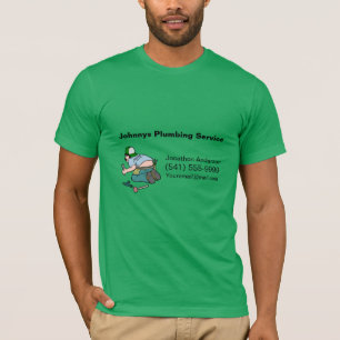 Cartoon Plumber Service T-shirt