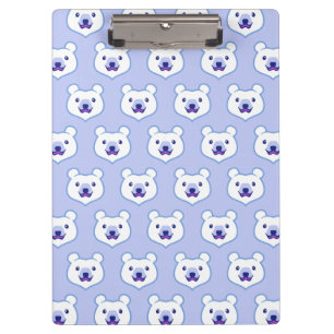 Cartoon Polar-Beer van het Dierenvriend Kawaii Klembord