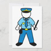Cartoon Politieagent Fun Wetshandhaving Kaart (Voorkant)